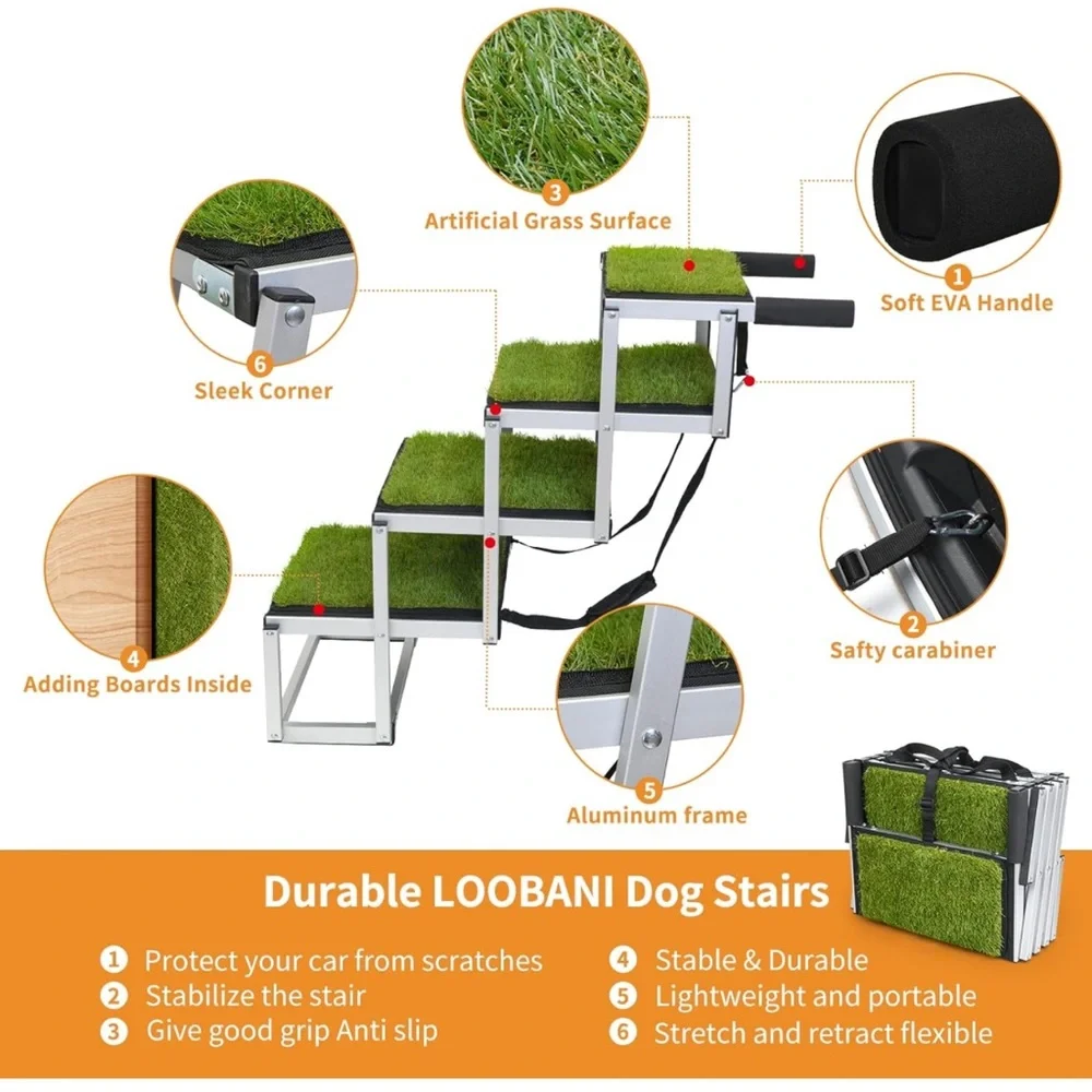 LOOBANI Dog Ramps for Large Dogs up to 200 lbs